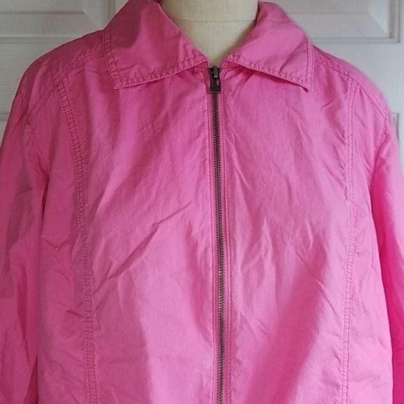 Chico's 3  Jacket Coat Windbreaker Pink WOMEN'S WOMAN'S SIZE LARGE - Picture 4 of 13